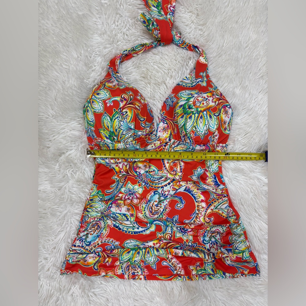 Ralph Lauren Red Paisley Halter Top - Picture 4 of 7